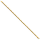 14K Yellow Gold 3 mm Rope Chain Bracelet, Polished