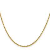 14K Yellow Gold 1.8 mm Rope Chain Necklace