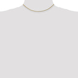 14K Yellow Gold 1.75 mm Rope Chain Necklace, Polished detail view