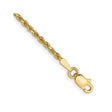 14K Yellow Gold 1.75 mm Rope Chain Bracelet, Polished
