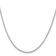 14K White Gold 1.8 mm Rope Chain Necklace