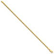 14K Yellow Gold 2.75 mm Rope Chain Bracelet, Polished