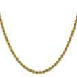 14K Yellow Gold 3 mm Rope Chain Necklace, Polished