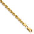 14K Yellow Gold 3.8 mm Rope Chain Bracelet, Polished