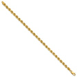 14K Yellow Gold 4.25 mm Rope Chain Bracelet, Polished
