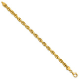 14K Yellow Gold 5.5 mm Rope Chain Bracelet, Polished