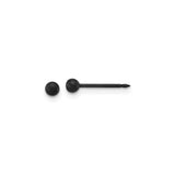 316 Stainless Steel Ball Stud Earrings, Minimalist Oxidized Design, Punk Goth Style for Men and Unisex Wear