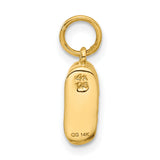 10k Yellow Gold Baby Shoe Pendant, Detailed Infant Charm with Sentimental Design for Women