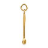 10k Yellow Gold Hammer Pendant, Unisex Tool Charm Symbolizing Strength and Craftsmanship
