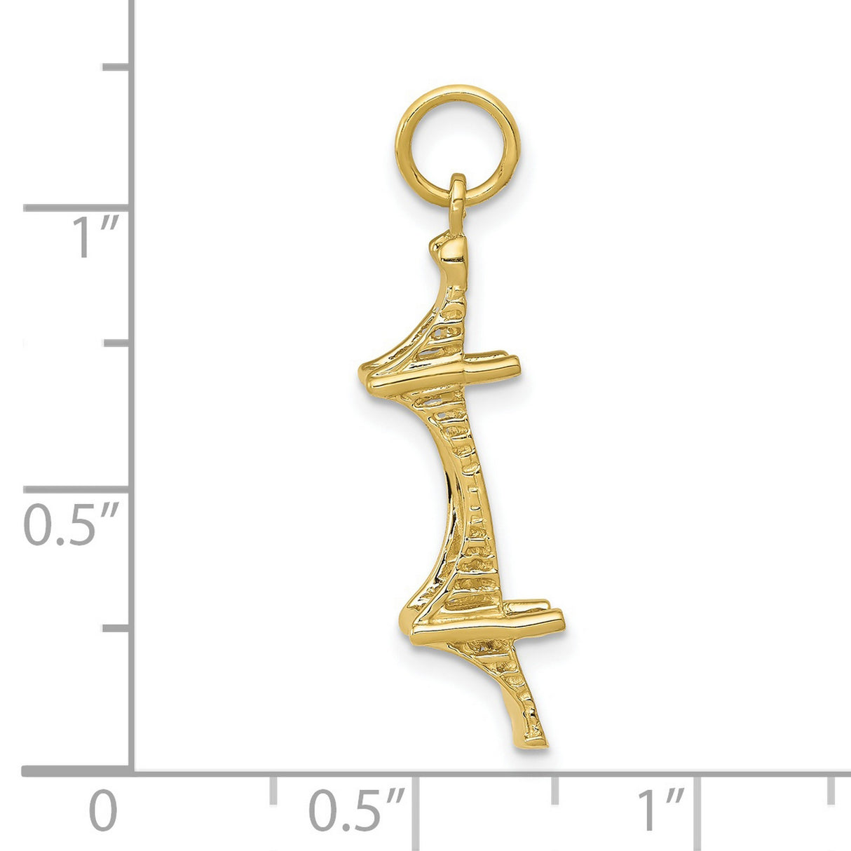 10k Yellow Gold Chai Pendant, Hebrew Life Symbol Faith Charm, Judaica Jewelry for Men and Women