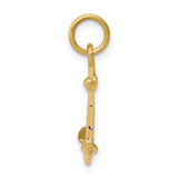 10k Yellow Gold Anchor Pendant, Polished Nautical Symbol of Hope, Strength, and Faith