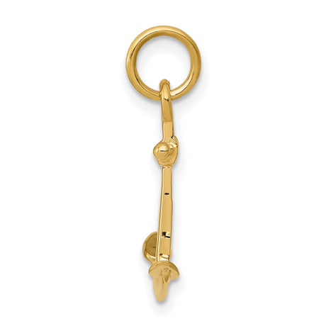 10k Yellow Gold Anchor Pendant, Polished Nautical Symbol of Hope, Strength, and Faith