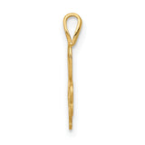 10k Yellow Gold Shamrock Pendant with Heart Leaves, Open Clover Design, Celtic Jewelry for Women