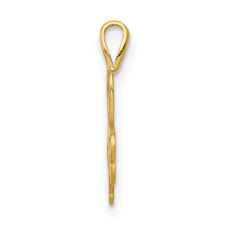 10k Yellow Gold Shamrock Pendant with Heart Leaves, Open Clover Design, Celtic Jewelry for Women