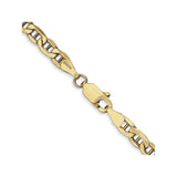 10K Yellow Gold 4 mm Polished Chain Necklace alternate angle