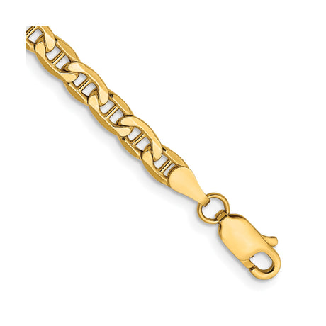 10K Yellow Gold 4 mm Polished Chain Bracelet