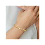 10K Yellow Gold 4.75 mm Polished Chain Anklet alternate angle