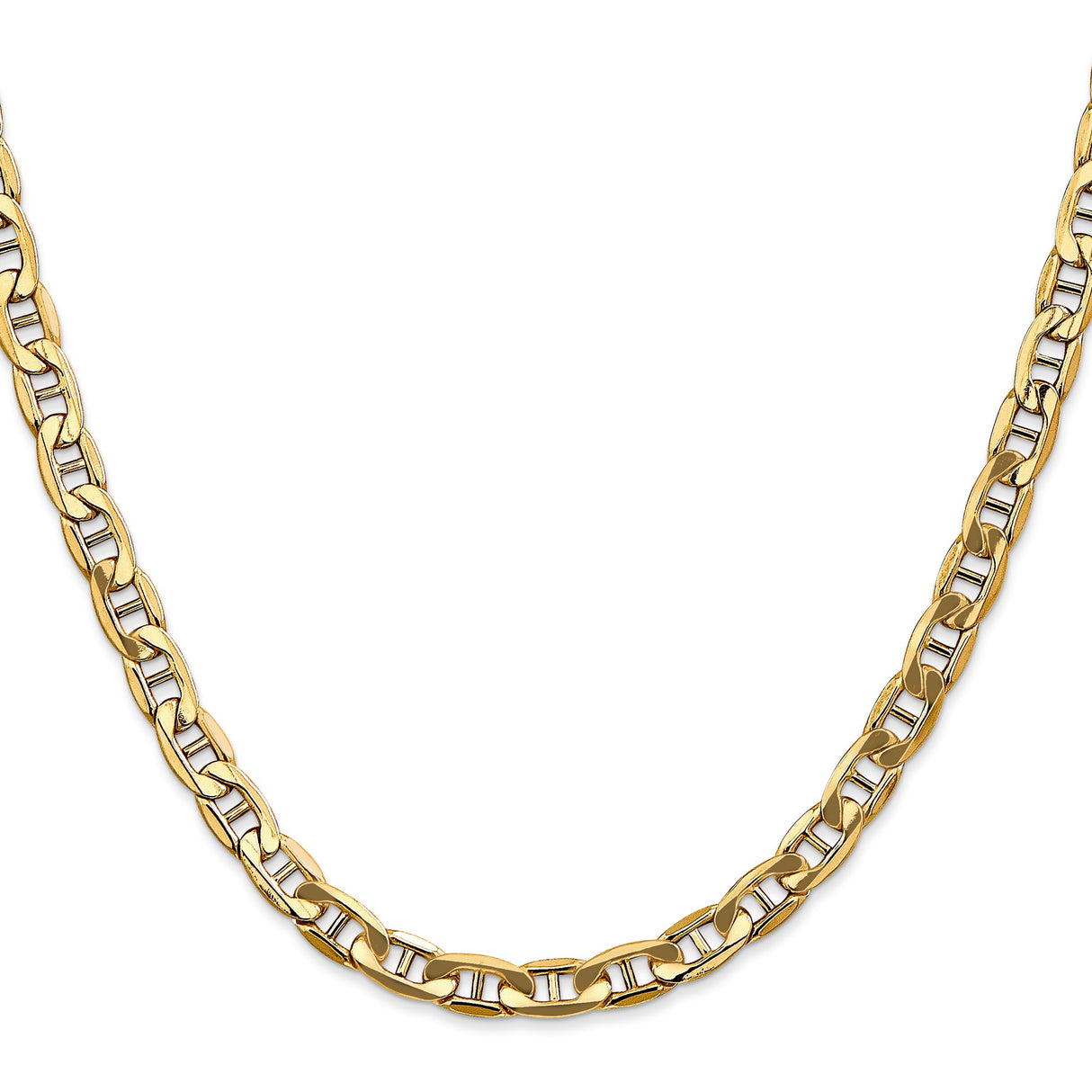 10K Yellow Gold 5.5 mm Polished Chain Necklace