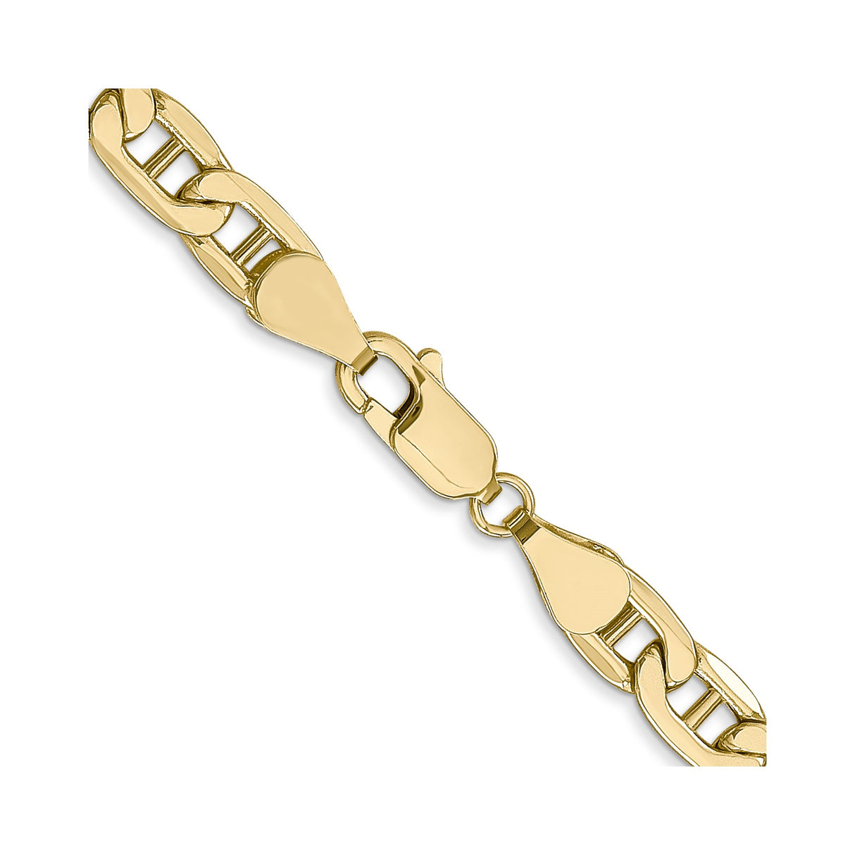10K Yellow Gold 5.5 mm Polished Chain Necklace alternate angle