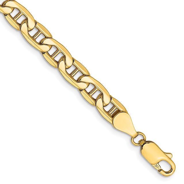 10K Yellow Gold 5.5 mm Polished Chain Anklet