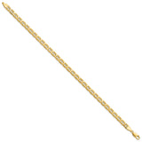 10K Yellow Gold 5.5 mm Polished Chain Bracelet alternate angle