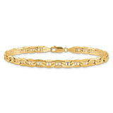 10K Yellow Gold 5.5 mm Polished Chain Anklet detail view