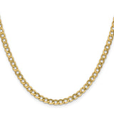10K Yellow Gold 4.3 mm Curb Chain Necklace, Polished