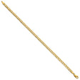10K Yellow Gold 4.3 mm Curb Chain Anklet, Polished