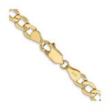 10K Yellow Gold 5.25 mm Curb Chain Necklace, Polished alternate angle