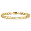 10K Yellow Gold 5.25 mm Curb Chain Bracelet, Polished