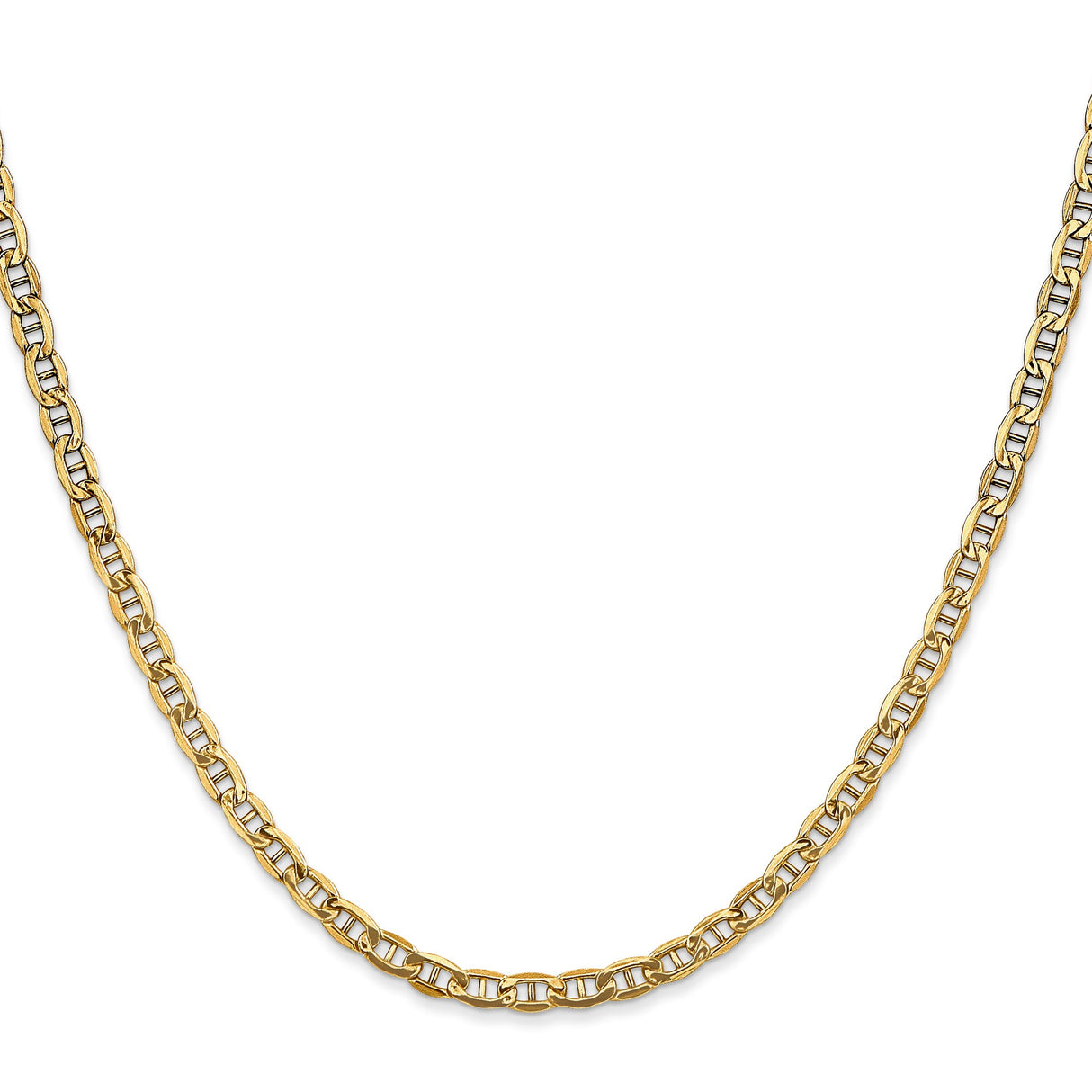 10K Yellow Gold 3.2 mm Polished Chain Necklace