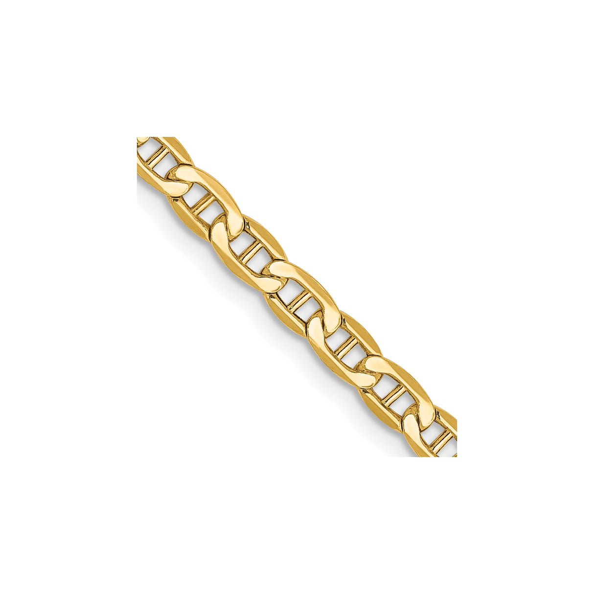 10K Yellow Gold 3.2 mm Polished Chain Necklace detail view