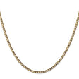 10K Yellow Gold 2.5 mm Curb Chain Necklace, Polished