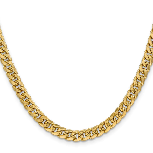10K Yellow Gold 6 mm Polished Chain Necklace