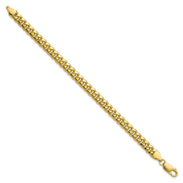 10K Yellow Gold 6.75 mm Polished Chain Bracelet