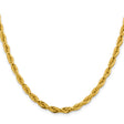10K Yellow Gold 4.75 mm Rope Chain Necklace, Polished