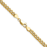 10K Yellow Gold 4.5 mm Polished Chain Necklace alternate angle