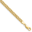 10K Yellow Gold 4.5 mm Polished Chain Bracelet shown for scale
