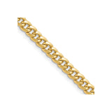 10K Yellow Gold 4.5 mm Polished Chain Necklace detail view