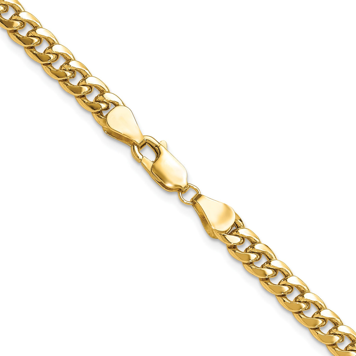 10K Yellow Gold 5.25 mm Polished Chain Necklace alternate angle