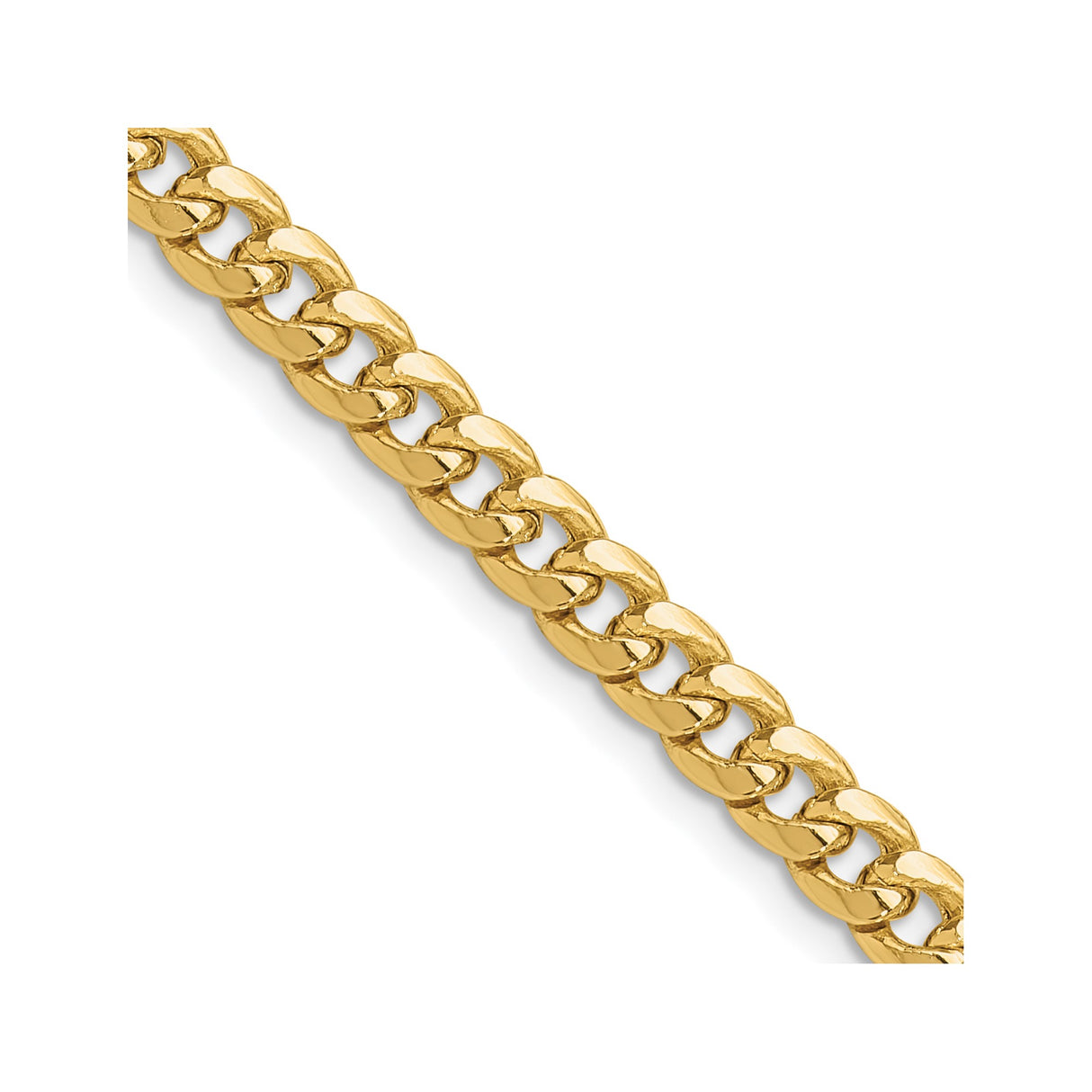 10K Yellow Gold 5.25 mm Polished Chain Necklace detail view