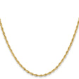 10K Yellow Gold 2.5 mm Rope Chain Necklace, Polished