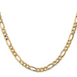 10K Yellow Gold 5.35 mm Figaro Chain Necklace, Polished