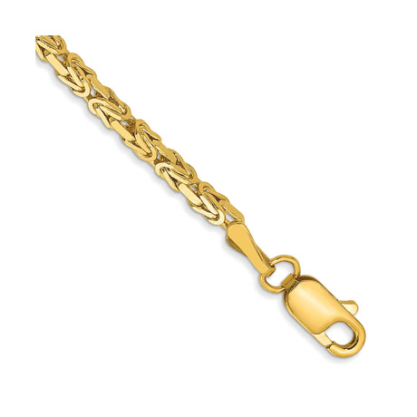 10K Yellow Gold 2 mm Polished Chain Bracelet, Solid
