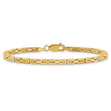 10K Yellow Gold 2.5 mm Polished Chain Bracelet, Solid