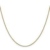 10K Yellow Gold 0.9 mm Box Chain Necklace, Polished