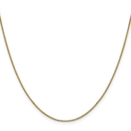 10K Yellow Gold 0.9 mm Box Chain Necklace, Polished