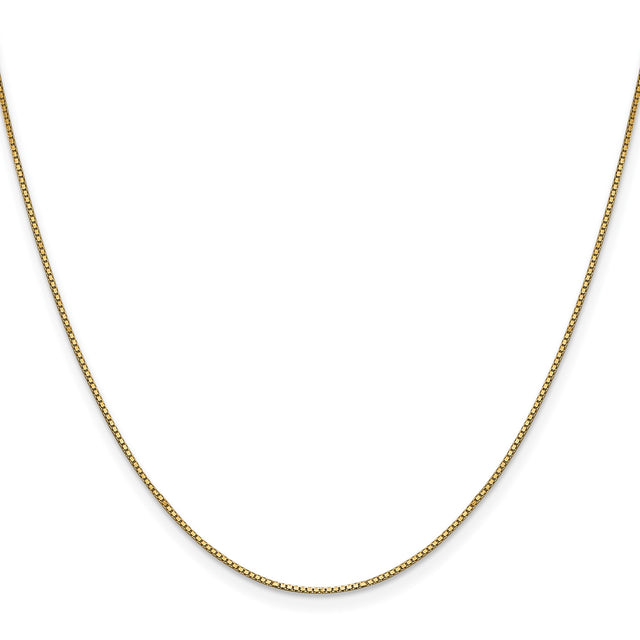 10K Yellow Gold 0.9 mm Box Chain Necklace, Polished