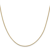 10K Yellow Gold 0.95 mm Box Chain Necklace, Polished