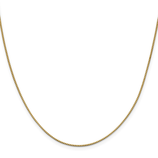 10K Yellow Gold 0.95 mm Box Chain Necklace, Polished
